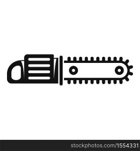 Instrument chainsaw icon. Simple illustration of instrument chainsaw vector icon for web design isolated on white background. Instrument chainsaw icon, simple style