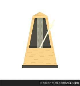 Instrument metronome icon. Flat illustration of instrument metronome vector icon isolated on white background. Instrument metronome icon flat isolated vector