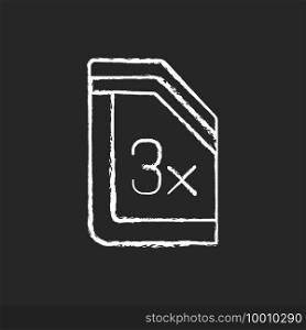 Insulated glass windows chalk white icon on black background. Heat loss prevention through glass doors and windows. Modern homes. Providing insulation. Isolated vector chalkboard illustration. Insulated glass windows chalk white icon on black background