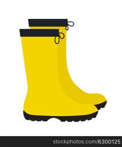 Insulated Rubber Boots Icon Vector Illustration EPS10. Insulated Rubber Boots Icon Vector Illustration