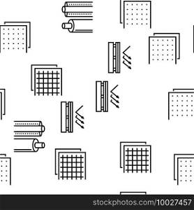 Insulation Building Vector Seamless Pattern Thin Line Illustration. Insulation Building Vector Seamless Pattern