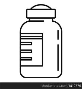 Insulin bottle icon. Outline insulin bottle vector icon for web design isolated on white background. Insulin bottle icon, outline style