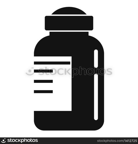 Insulin bottle icon. Simple illustration of insulin bottle vector icon for web design isolated on white background. Insulin bottle icon, simple style
