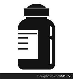 Insulin bottle icon. Simple illustration of insulin bottle vector icon for web design isolated on white background. Insulin bottle icon, simple style
