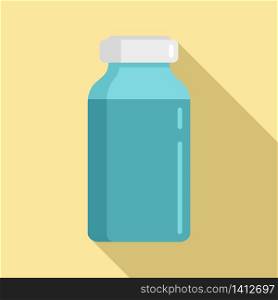 Insulin dose bottle icon. Flat illustration of insulin dose bottle vector icon for web design. Insulin dose bottle icon, flat style