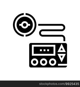insulin pump glyph icon vector. insulin pump sign. isolated contour symbol black illustration. insulin pump glyph icon vector illustration