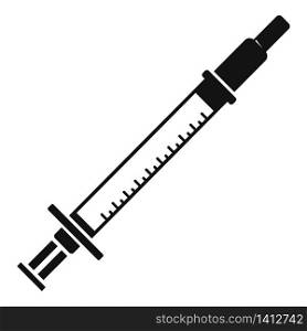 Insulin syringe icon. Simple illustration of insulin syringe vector icon for web design isolated on white background. Insulin syringe icon, simple style