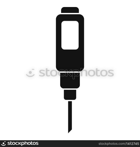 Insulin tool dose icon. Simple illustration of insulin tool dose vector icon for web design isolated on white background. Insulin tool dose icon, simple style