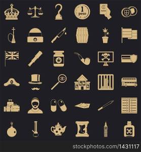 Insult icons set. Simple set of 36 insult vector icons for web for any design. Insult icons set, simple style