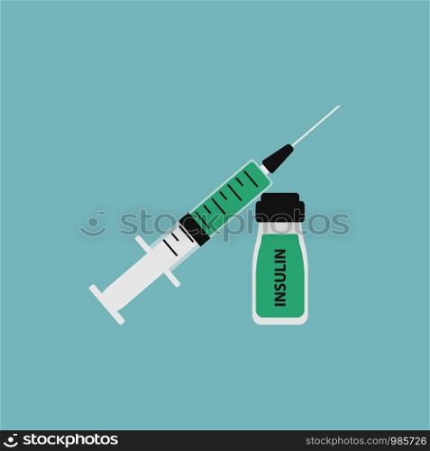 Insulun icon sign. Medical vector illustration. Eps10. Insulun icon sign