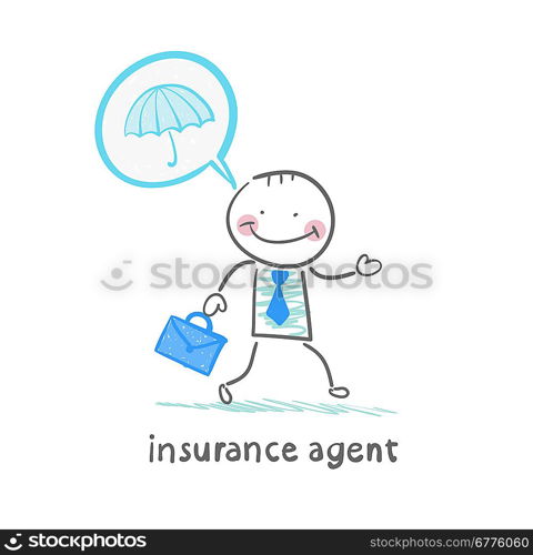 insurance agent insurance agent is thinking about insurance