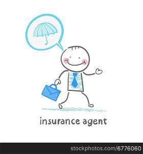 insurance agent insurance agent is thinking about insurance