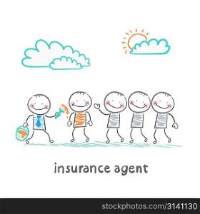 insurance agent repaint in a different color people