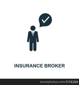 Insurance Broker creative icon. Simple element illustration. Insurance Broker concept symbol design from insurance collection. Can be used for mobile and web design, apps, software, print.. Insurance Broker icon. Line style icon design from insurance icon collection. UI. Illustration of insurance broker icon. Pictogram isolated on white. Ready to use in web design, apps, software, print.