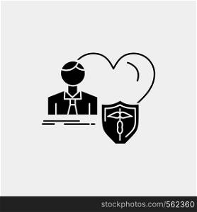 insurance, family, home, protect, heart Glyph Icon. Vector isolated illustration. Vector EPS10 Abstract Template background