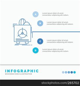insurance, Fragile, product, warranty, health Infographics Template for Website and Presentation. Line Blue icon infographic style vector illustration
