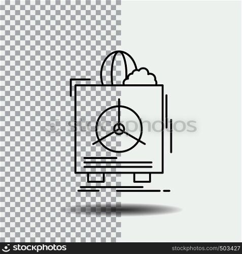 insurance, Fragile, product, warranty, health Line Icon on Transparent Background. Black Icon Vector Illustration. Vector EPS10 Abstract Template background