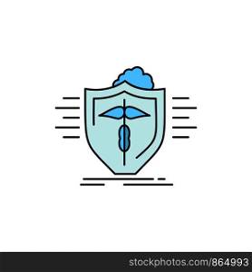 insurance, health, medical, protection, safe Flat Color Icon Vector