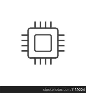 Integrated circuit chip icon graphic design template vector isolated. Integrated circuit chip icon graphic design template vector