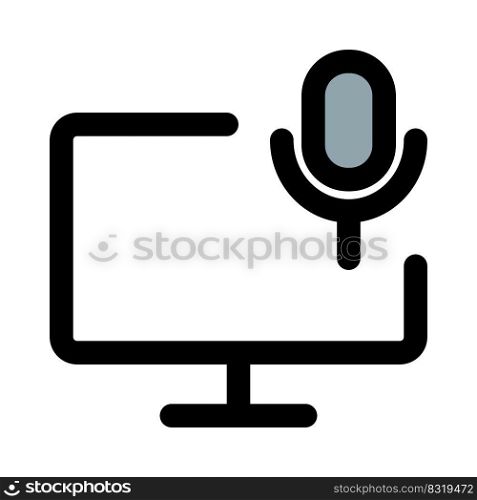 Integrated microphone in the monitor for communication.