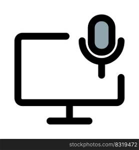 Integrated microphone in the monitor for communication.