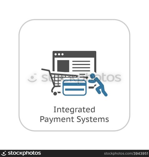 Integrated Payment Systems Icon. Flat Design.. Integrated Payment Systems Icon. Flat Design. Business Concept. Isolated Illustration.