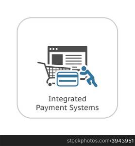 Integrated Payment Systems Icon. Flat Design.. Integrated Payment Systems Icon. Flat Design. Business Concept. Isolated Illustration.