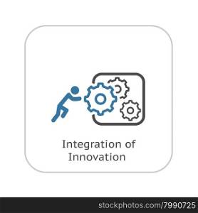 Integration of Innovation Icon. Flat Design. Business Concept. Isolated Illustration.. Integration of Innovation Icon. Flat Design.