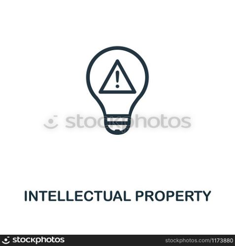 Intellectual Property icon. Premium style design from crowdfunding collection. UX and UI. Pixel perfect intellectual property icon. For web design, apps, software, printing usage.. Intellectual Property icon. Premium style design from crowdfunding icon collection. UI and UX. Pixel perfect intellectual property icon. For web design, apps, software, print usage.