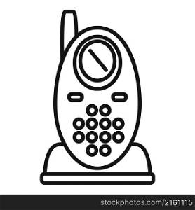 Intensive baby monitor icon outline vector. Radio toy. Newborn babyphone. Intensive baby monitor icon outline vector. Radio toy