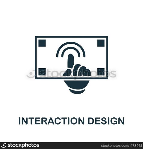 Interaction Design icon. Simple element from design technology collection. Filled Interaction Design icon for templates, infographics and more.. Interaction Design icon. Simple element from design technology collection. Filled Interaction Design icon for templates, infographics and more