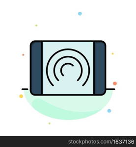 Interaction, User, Touch, Interface Abstract Flat Color Icon Template
