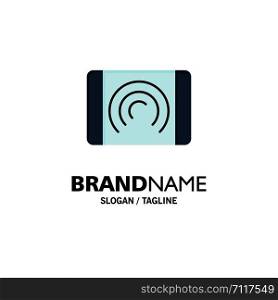 Interaction, User, Touch, Interface Business Logo Template. Flat Color