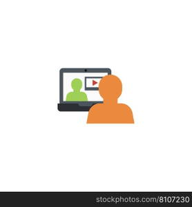 Interactive course creative icon from e-learning Vector Image