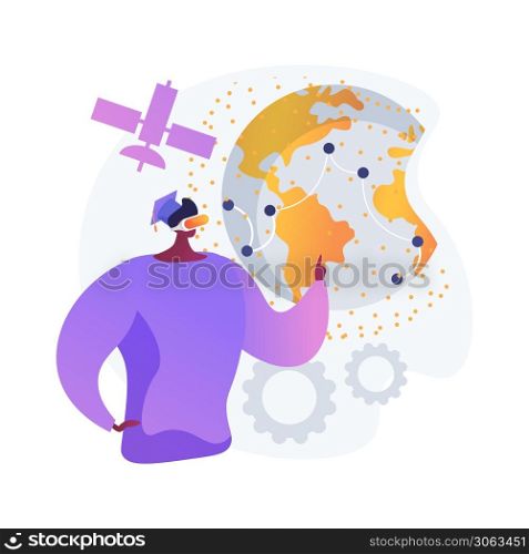 Interactive learning experience abstract concept vector illustration. E-learning platform software, social networking, online content, homeschooling in covid-2019 quarantine abstract metaphor.. Interactive learning experience abstract concept vector illustration.