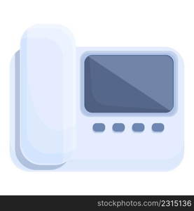 Intercom keypad icon cartoon vector. Video door. Phone system. Intercom keypad icon cartoon vector. Video door