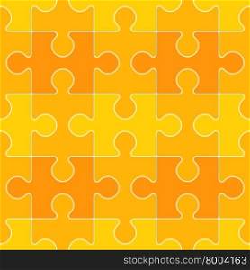Interconnected Yellow Puzzle Piece Background