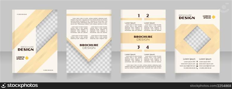 Interest rate blank brochure design. Template set with copy space for text. Premade corporate reports collection. Editable 4 paper pages. Syncopate, Poller One, Arial Regular fonts used. Interest rate blank brochure design