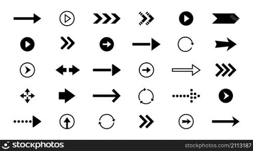 Interface arrows. Black isolated web and application UI symbols for navigation orientation and direction, left right up down, back forward and download. Vector illustration digital symbol image reload. Interface arrows. Black isolated web and application UI symbols for navigation orientation and direction, left right up down, back forward and download. Vector icon se
