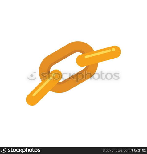 Interface chain icon flat vector. Web link. Internet button isolated. Interface chain icon flat vector. Web link