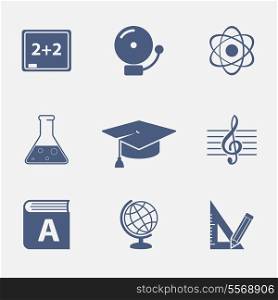 Interface elements for education website isolated vector illustration