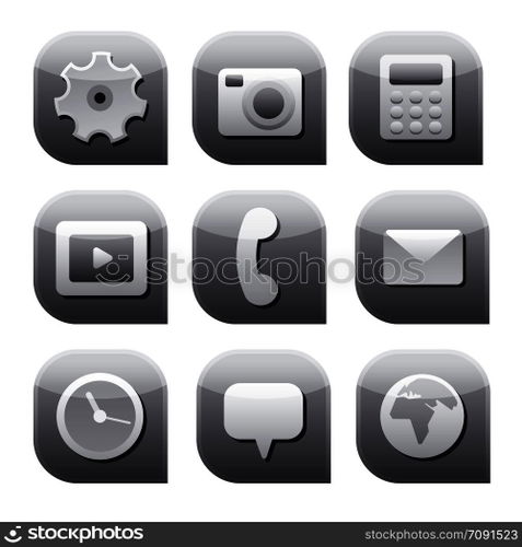  interface icon set gray.  interface icon set