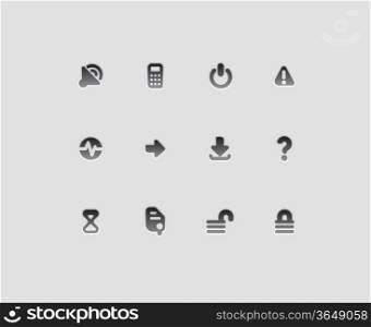 Interface icons for computer programs and web-design. Vector illustration.