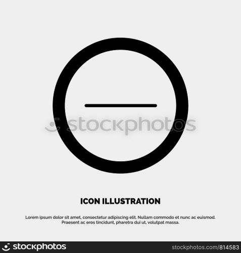 Interface, Minus, User solid Glyph Icon vector