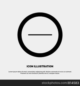 Interface, Minus, User solid Glyph Icon vector