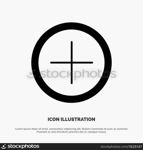 Interface, Plus, User solid Glyph Icon vector