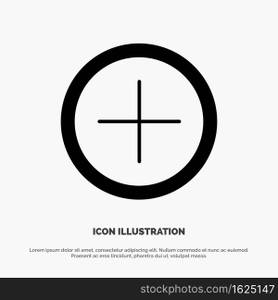 Interface, Plus, User solid Glyph Icon vector