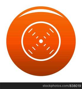 Interface radar icon. Simple illustration of interface radar vector icon for any design orange. Interface radar icon vector orange