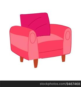 interior armchair furniture cartoon. young woman, coffee living, tea happy interior armchair furniture sign. isolated symbol vector illustration. interior armchair furniture cartoon vector illustration