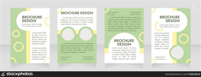 Interior design company promotion blank brochure layout design. Vertical poster template set with empty copy space for text. Premade corporate reports collection. Editable flyer paper pages. Interior design company promotion blank brochure layout design
